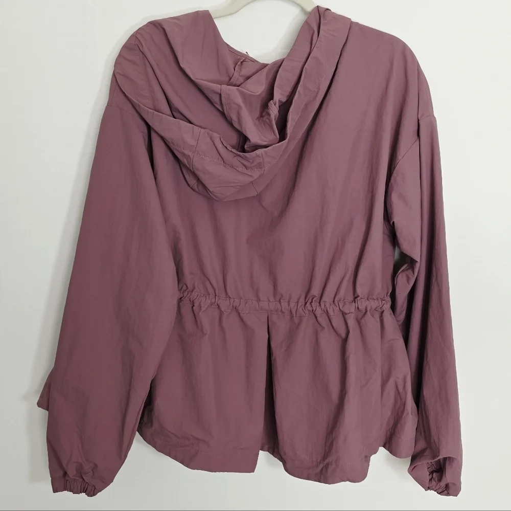 Nike Pink Lightweight Full Zip Stand Collar Flap Pockets Jacket Women's Size M